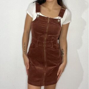 American Eagle Corduroy Overalls Dress